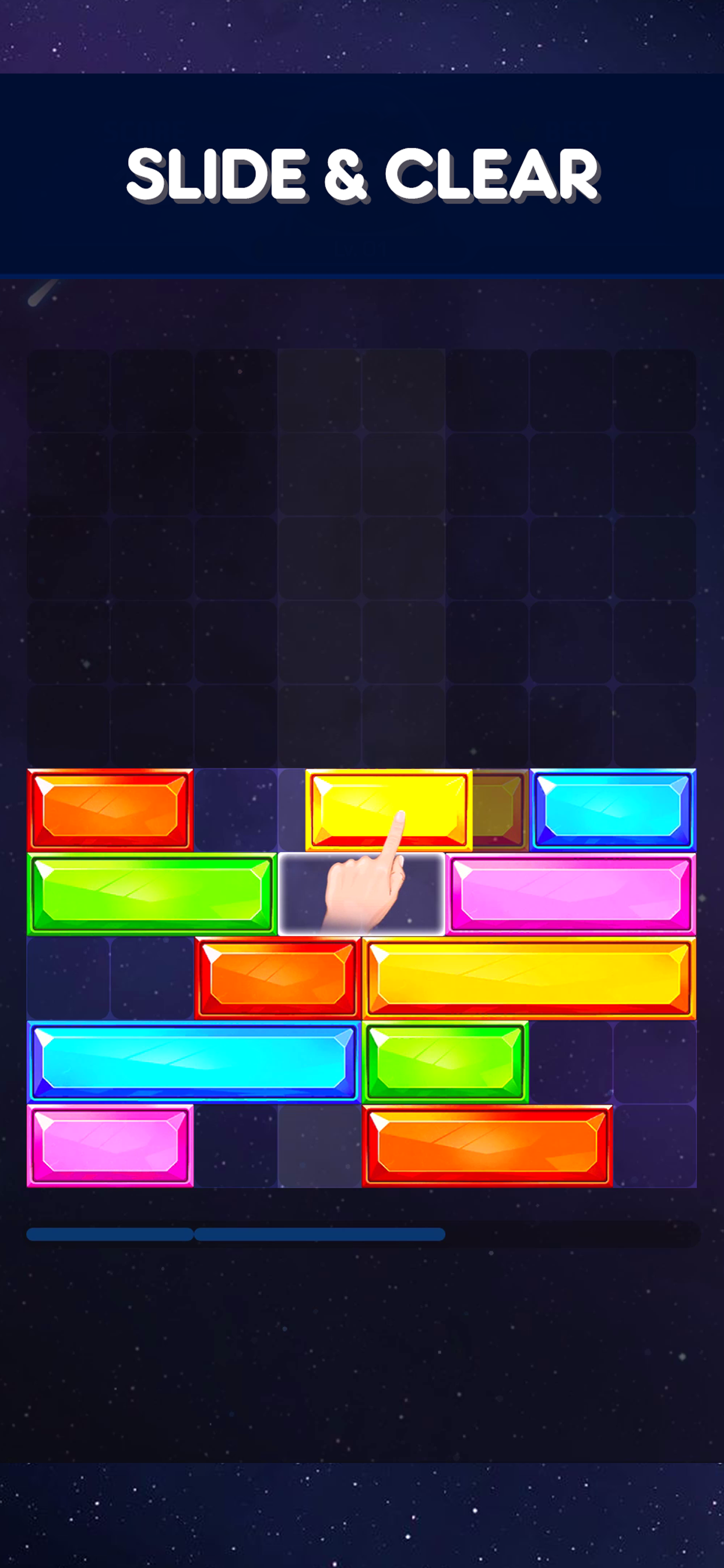 Jewel Slider: Drop Down Puzzle
