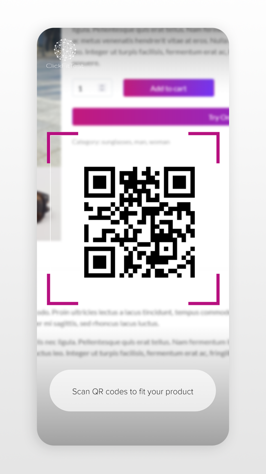 #2. ClickFitTest (iOS) Podle: AR-Labs.io