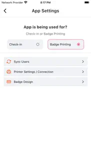 vfairs badge printing iphone screenshot 2