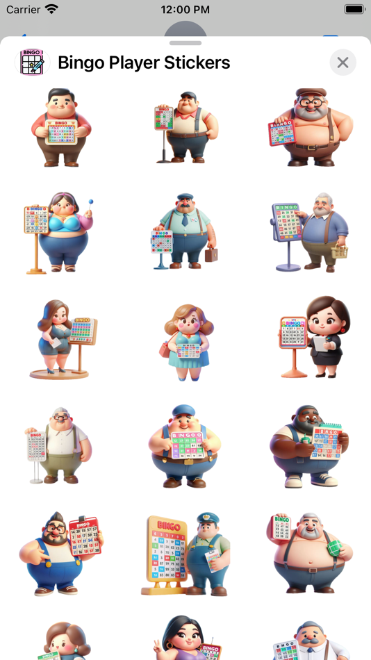 #1. Bingo Player Stickers (iOS) Podle: Paul Scott