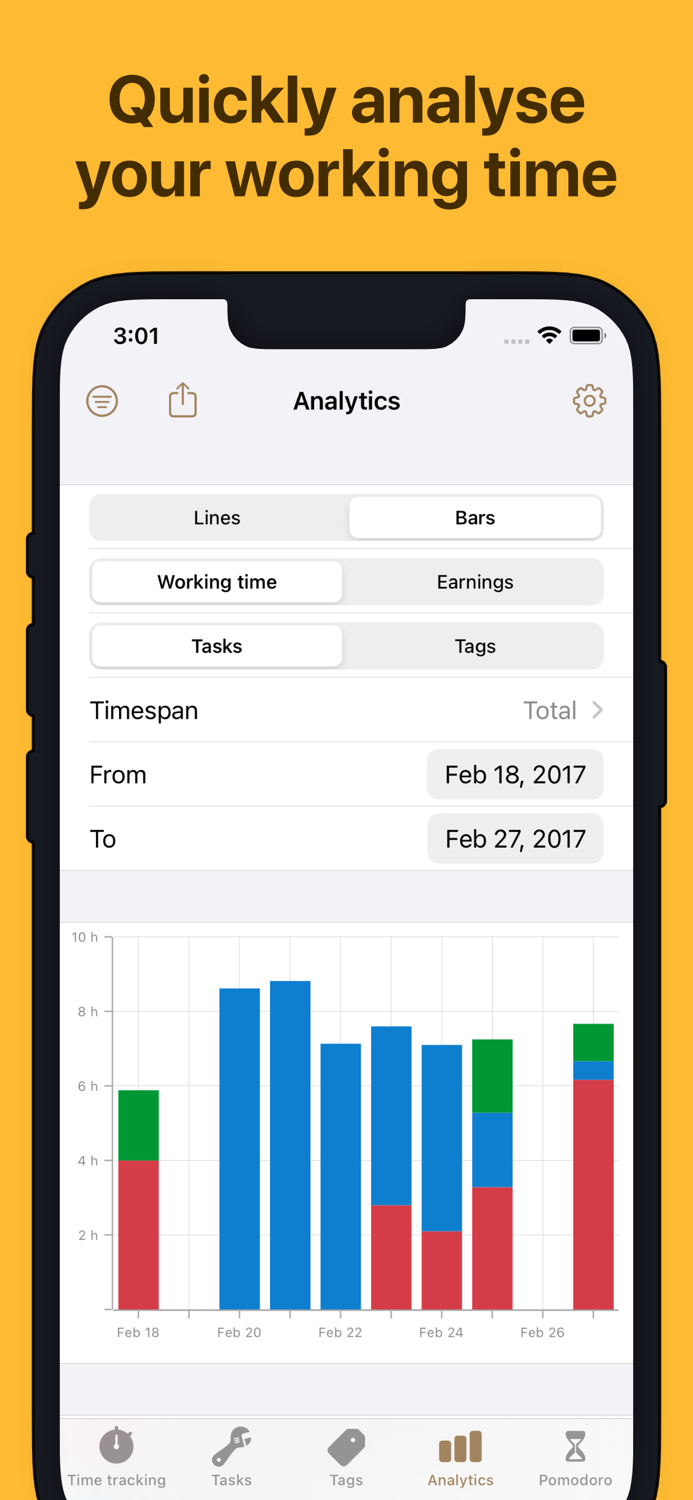 WorkingHours • Time Tracking