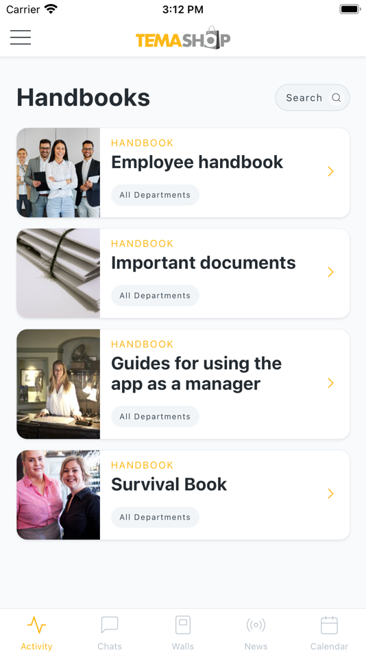 #4. Temashop Employee App (iOS) 由: Monotree