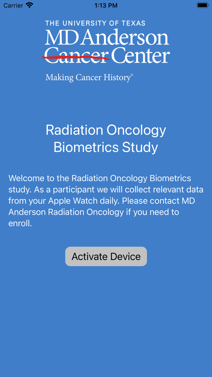 RadOnc Biometrics Study