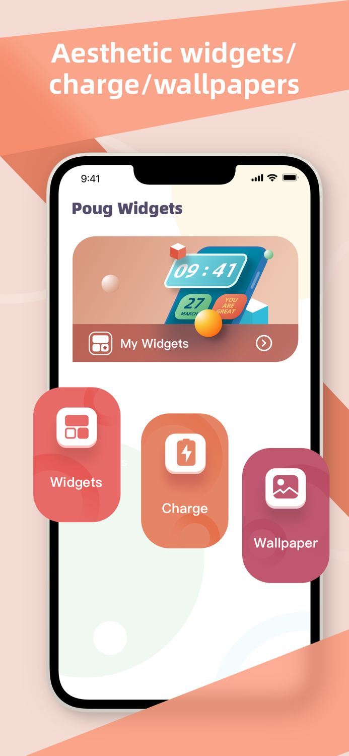 Poug Widgets-ChargeandWallpaper
