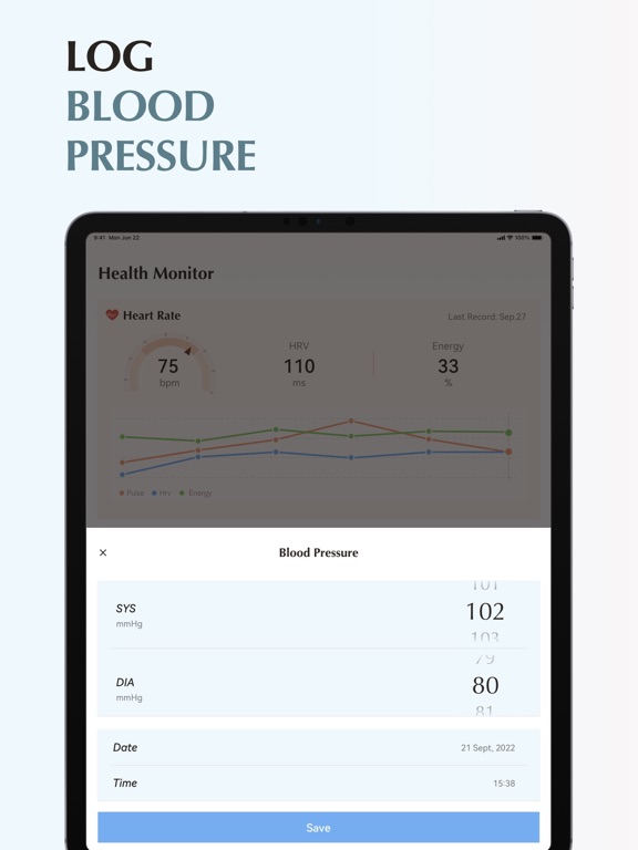 DailyCare - Heart Rate Monitor iPad screenshot 2 - Health & Fitness app