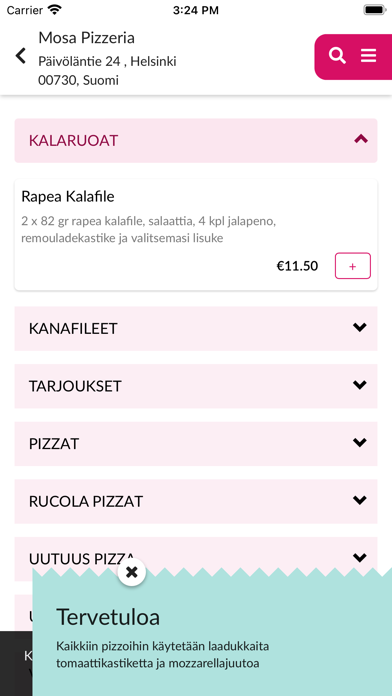 Mosa Pizzeria Screenshot