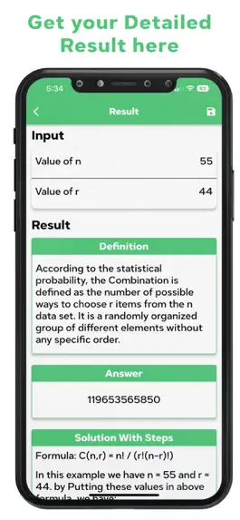 Game screenshot Combination Calculator hack