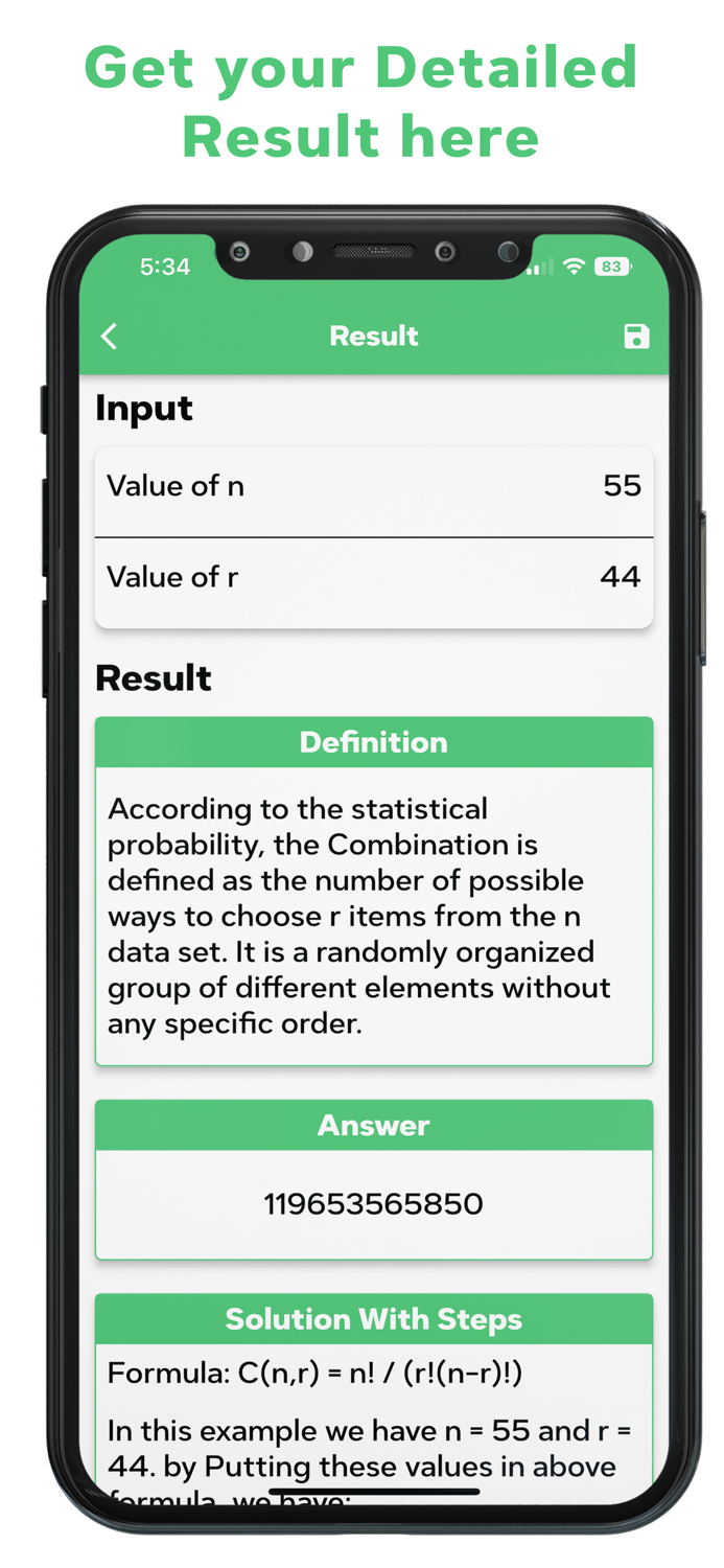 Combination Calculator