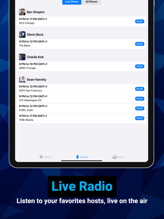 Conservative Talk Radio iPad screenshot 4 - News app