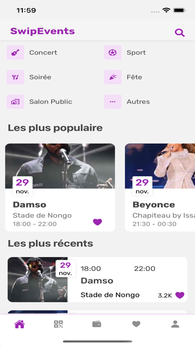 Swipevents Screenshot
