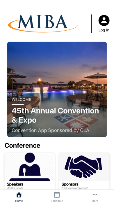 MIBA Events Screenshot