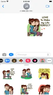 romantic couples love stickers iphone screenshot 2
