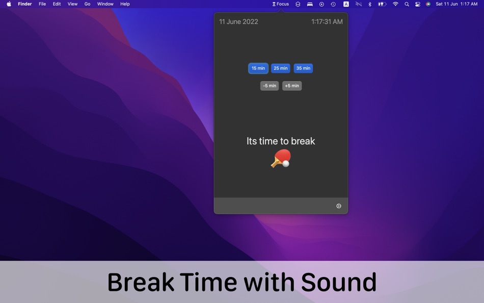 #2. Focus Timer (macOS) 由: SALIM NoorMohamed