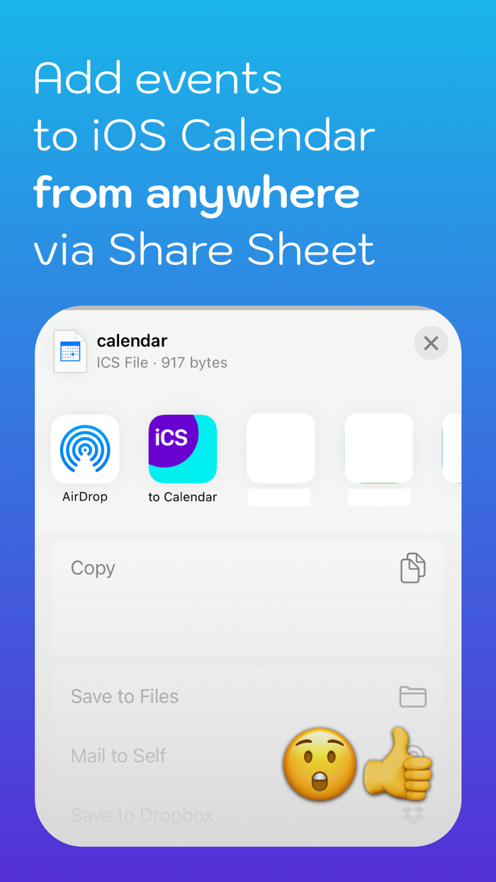 to Calendar import ics files⋆