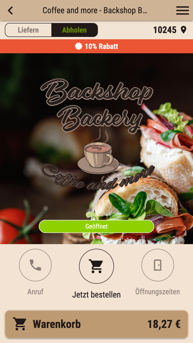 Coffeeandmore Backshop Backery Screenshot