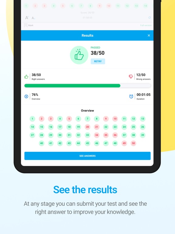 Certification Questions iPad screenshot 7 - Education app