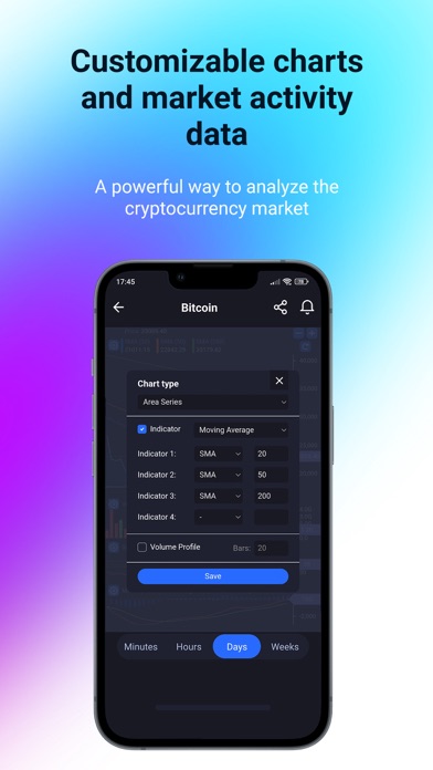 Cryptocurrency exchange Screenshot