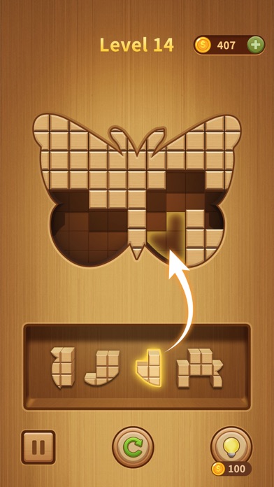 Wood BlockPuz Jigsaw Puzzle Screenshot