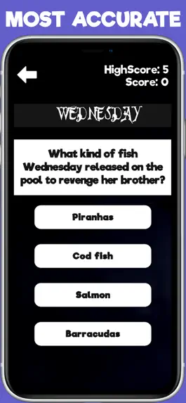 Game screenshot Wednesday Quiz - Trivia apk