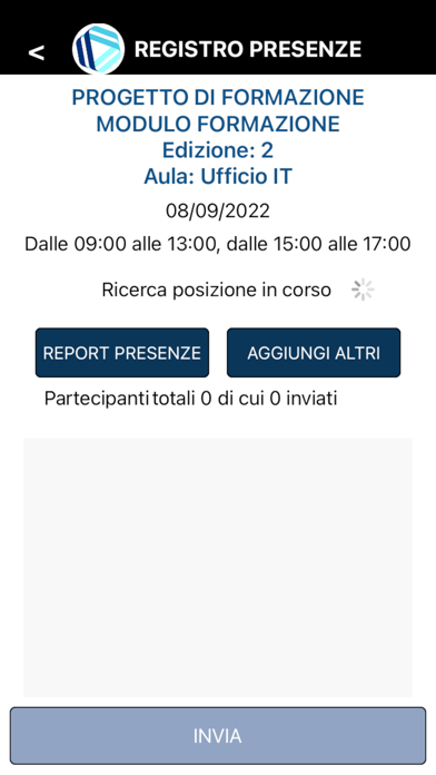 Registro Presenze FBA Screenshot