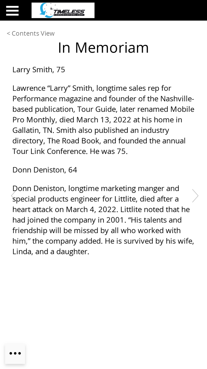 FRONT of HOUSE FOH Magazine