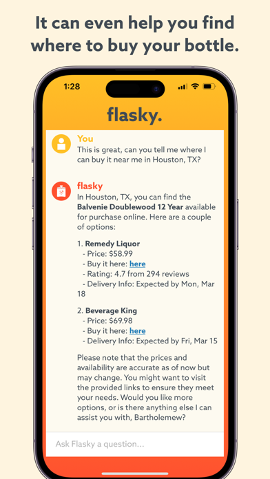 Flasky: Liquor Recommendations Screenshot