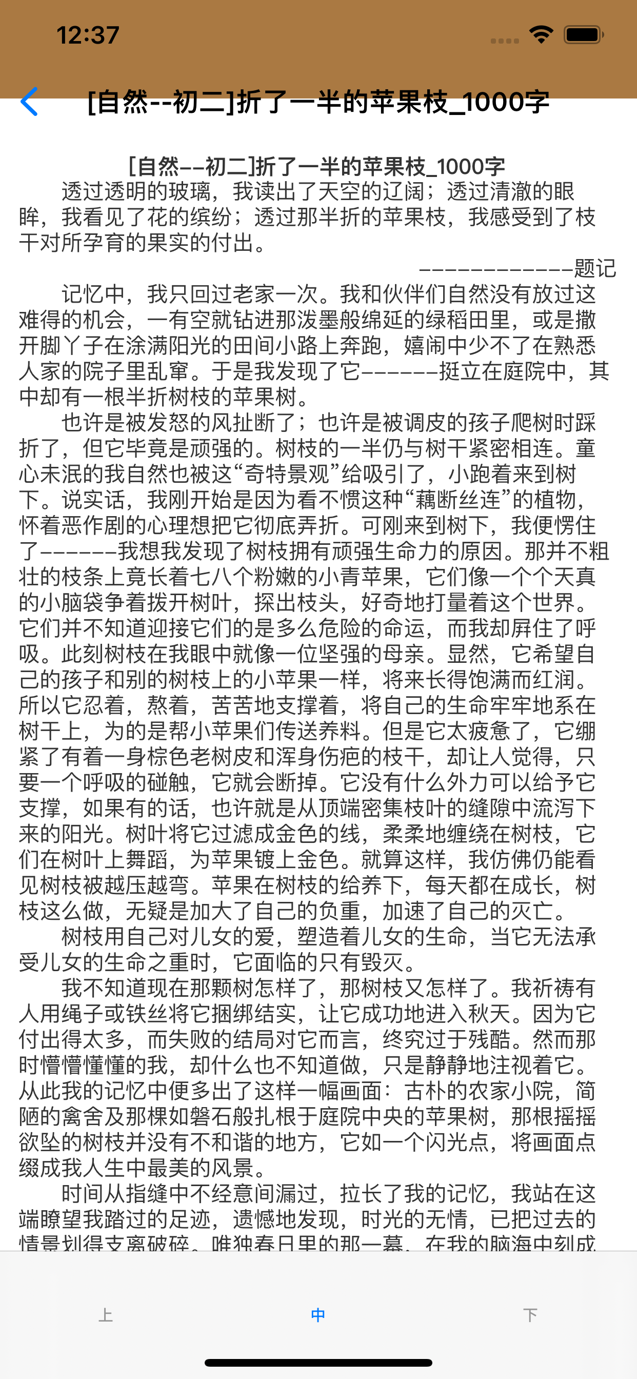 初中1~3年级各类题材作文大全