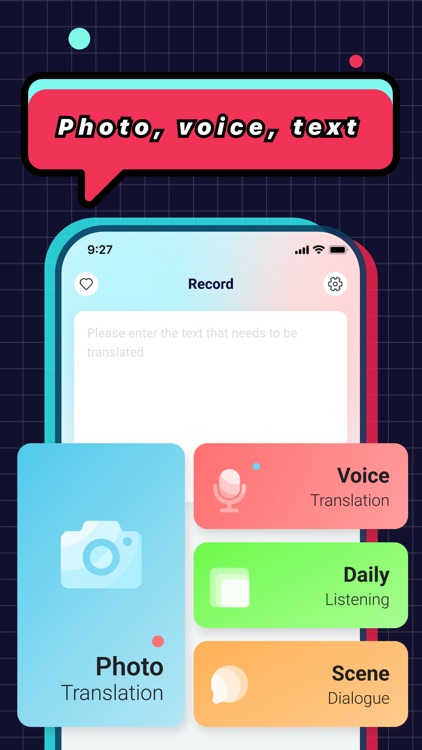 Talk translator-voice&photo&AI