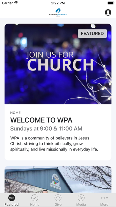 WPA Church App Screenshot