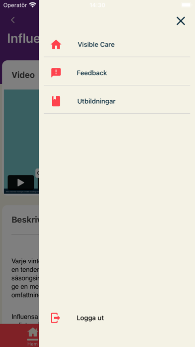 Visible care Screenshot