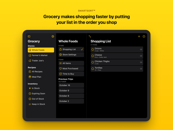 Screenshot #4 pour Grocery - Smart Shopping List