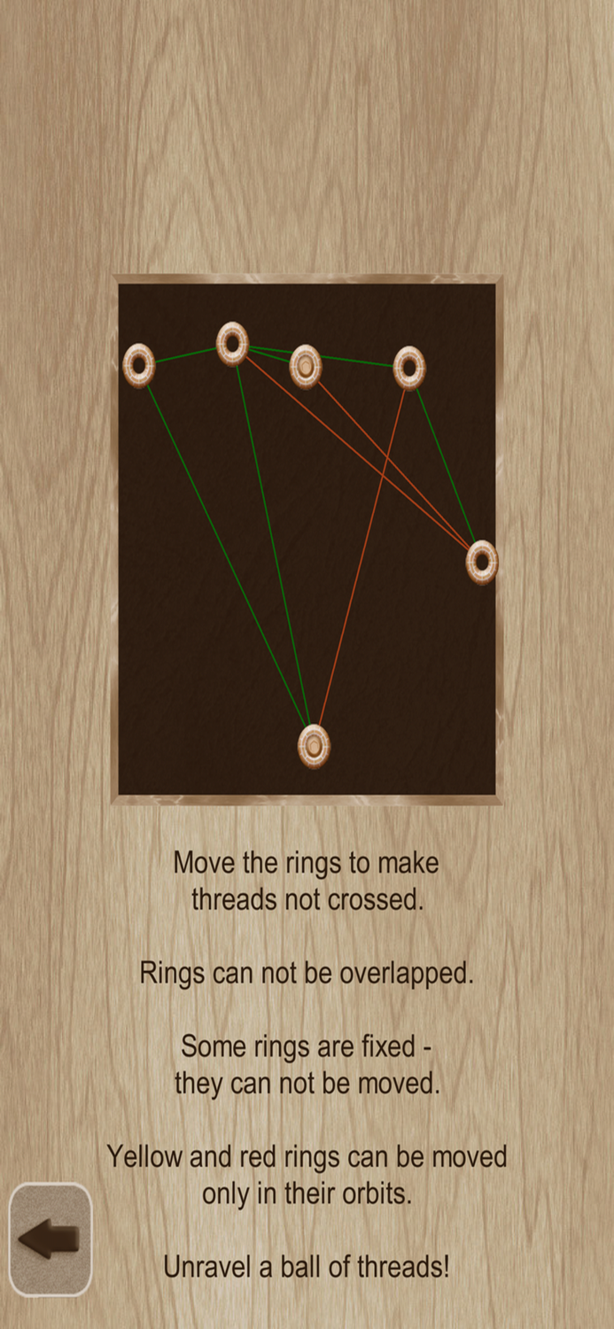 Untangle. Rings and Lines