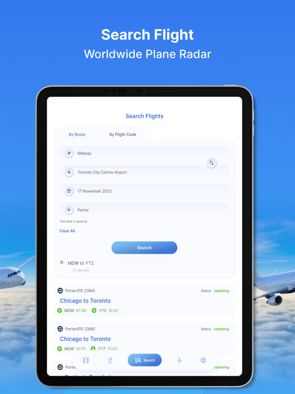 Live Plane - Flight Tracker iPad screenshot 4 - Travel app