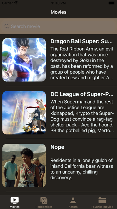 MovieDice Screenshot