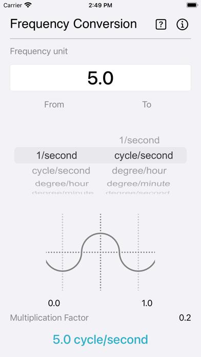 Frequency Conversion Screenshot