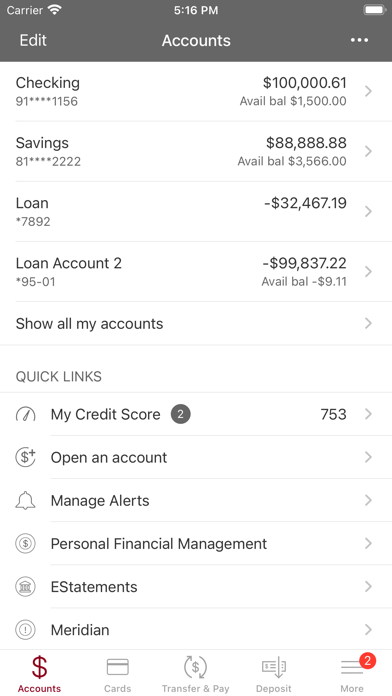 KansasLand Bank Screenshot