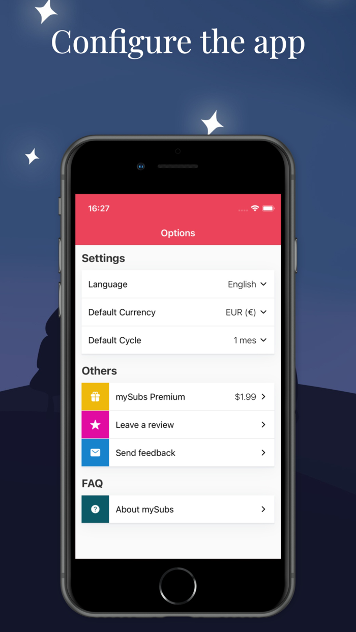 mySubs - Track subscriptions