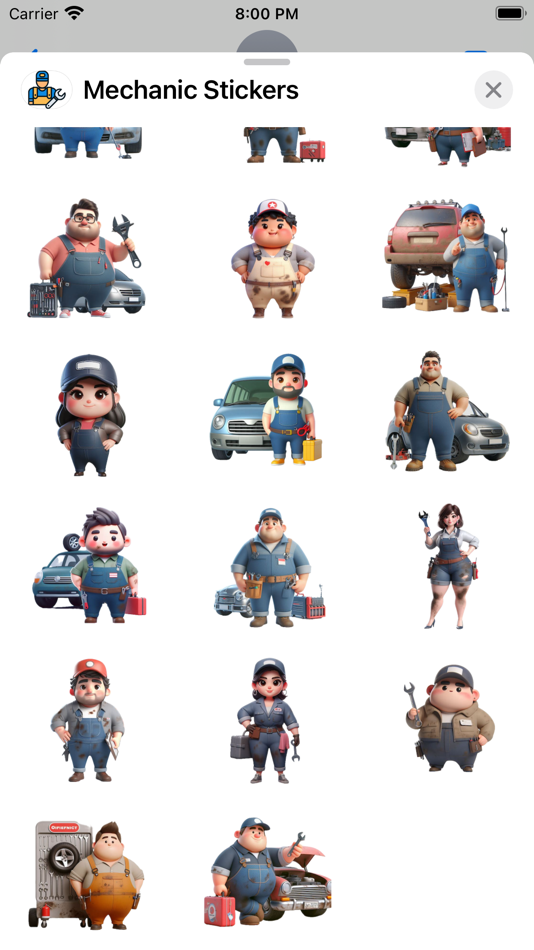 #3. Mechanic Stickers (iOS) Podle: Paul Scott