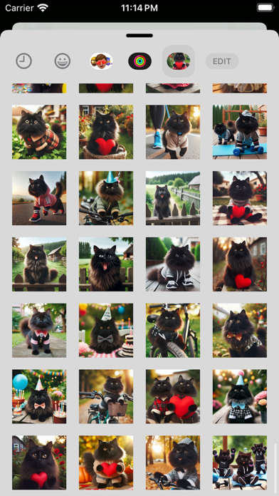 Black Cat Stickers packs Screenshot