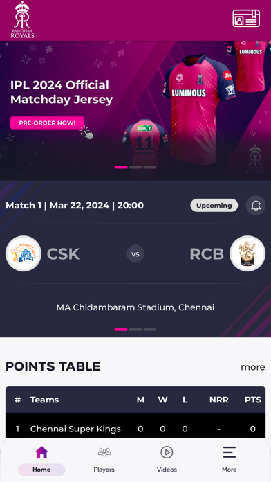 Rajasthan Royals Screenshot