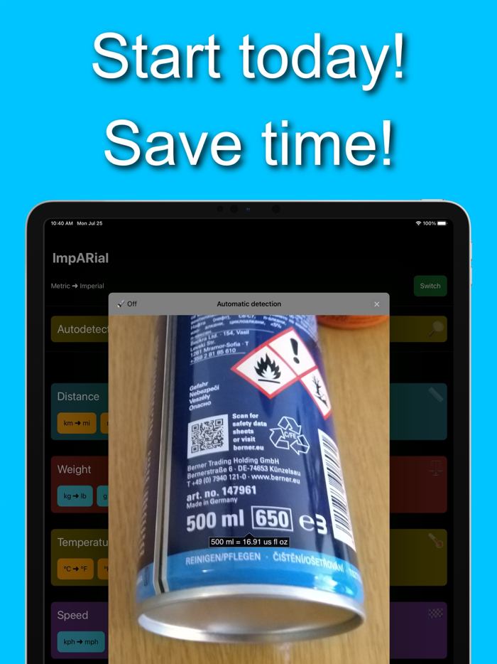 ImpARial – AR unit converter