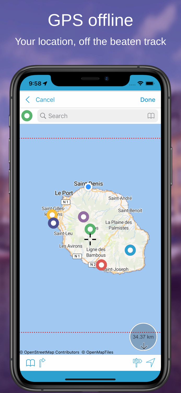 La Réunion OffLine Map