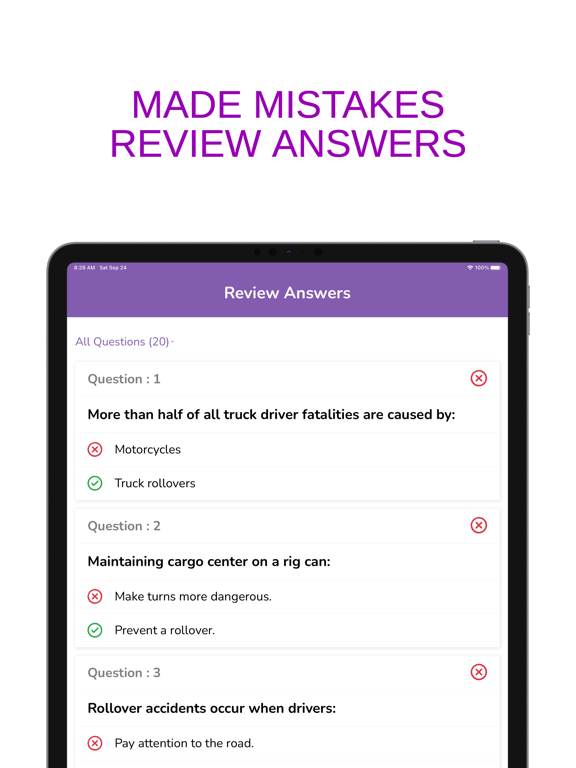 New Jersey NJ CDL Permit Test iPad screenshot 3 - Education app