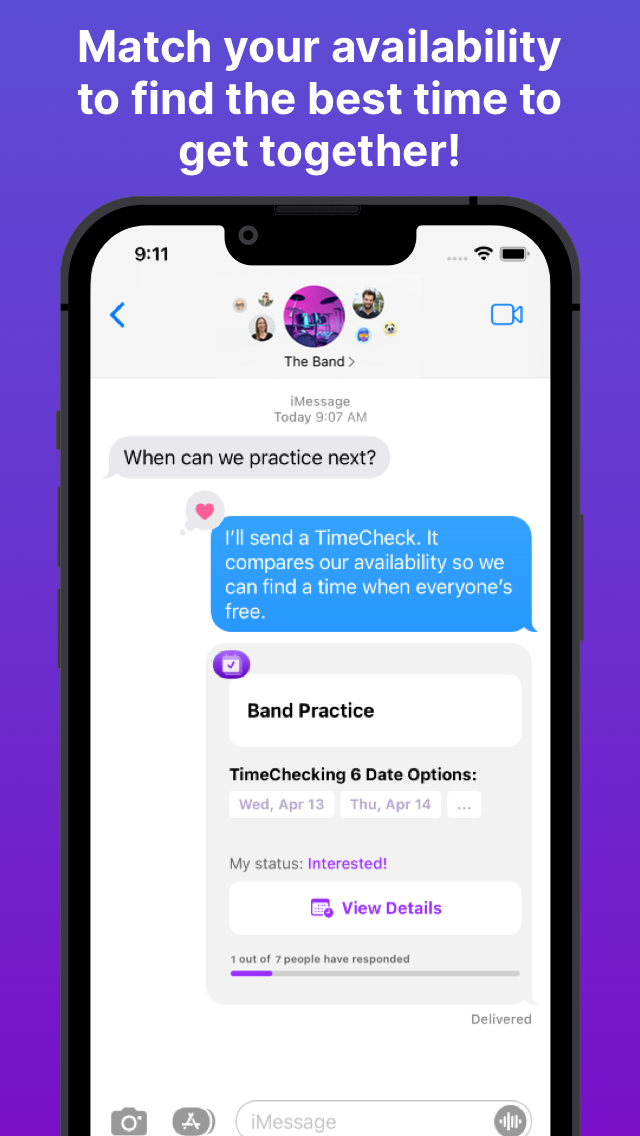 TimeCheck iMessage Extension