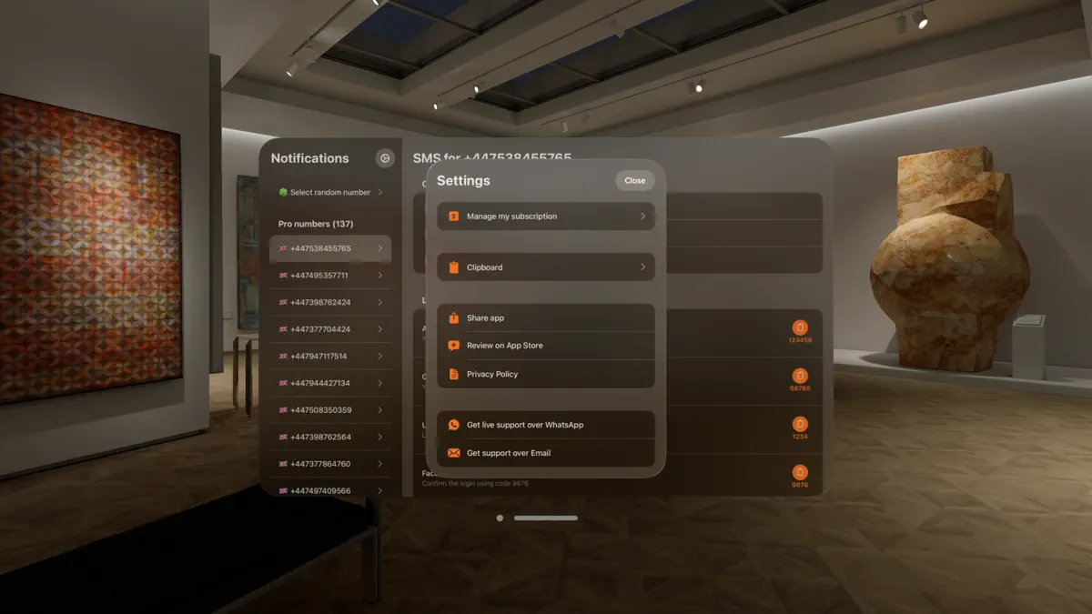 SMSProxy - Temporary Num. screenshot 2
