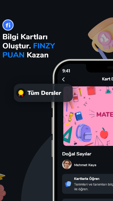 Finzy - YKS Bilgi Kartları Screenshot