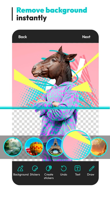 Background remover erase tool