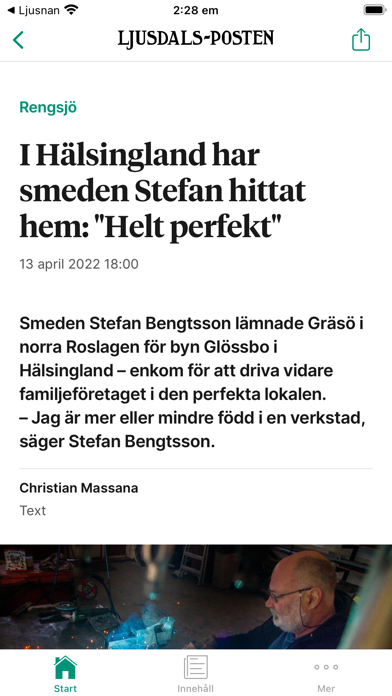 Ljusdals-Posten Nyhetsapp Screenshot