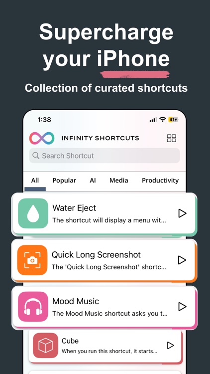 Shortcuts for Action Button 15