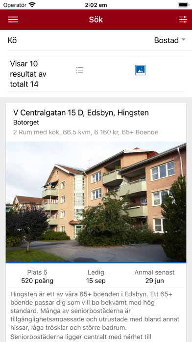 AEFAB Bostadsapp Screenshot